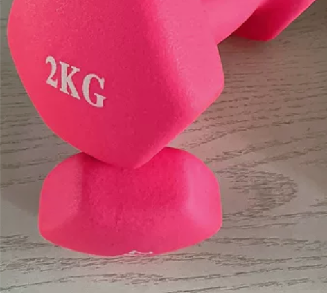 一对装纯铁浸塑小哑铃女士健身家用器材儿童男...