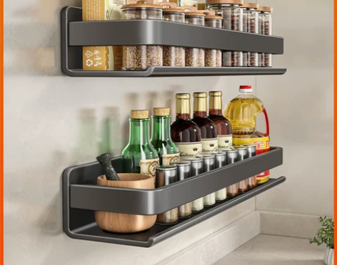 卡贝厨房置物架调料架多功能壁挂式调味料品罐...