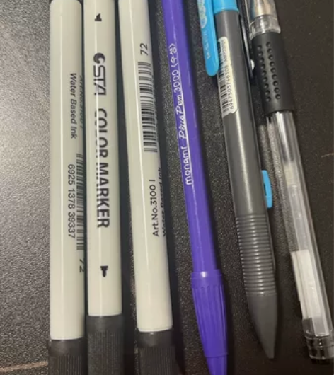 sta斯塔3100双头点柱笔马克笔黑色点柱...