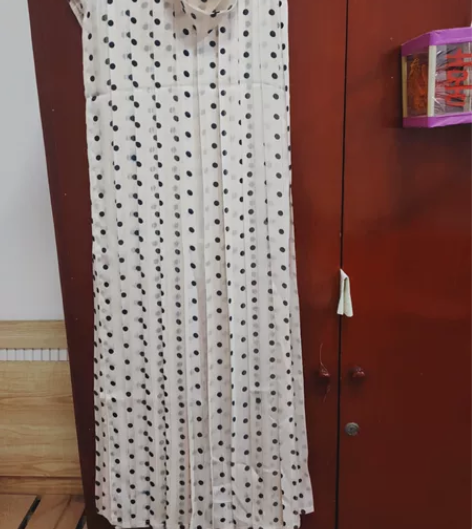 奶茶波点黑白波点汉服来料定制过期爱情，微透...