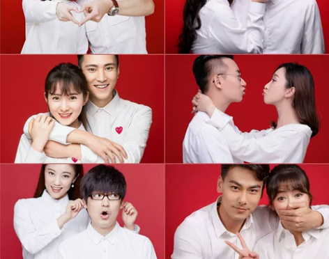 拍结婚照衣服登记照白衬衫男女长袖可刺绣名字...