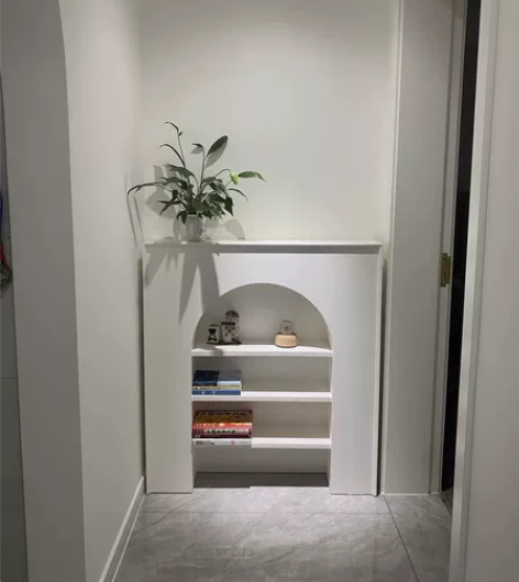 #玄关柜法式奶油风入户进门厅正对门创意走廊...