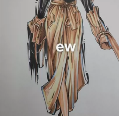 马克笔服装效果图[黄圆][红圆][蓝圆][...