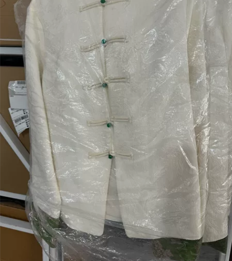 新中式复古拼接提花盘扣立领外套男女春秋国风...