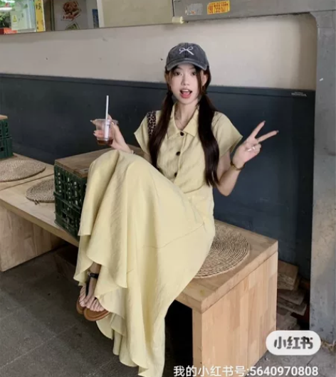 售价:120 ? 韩版极简风翻领亚麻显瘦飞...