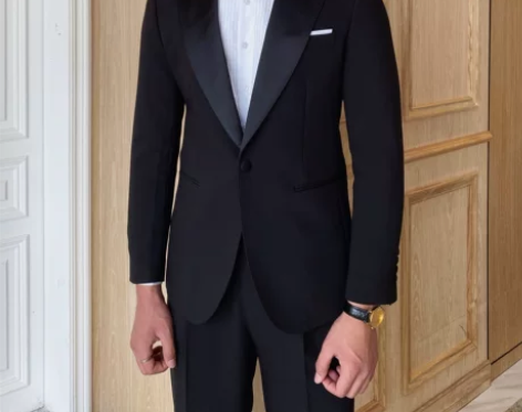 鹿三先生男士婚礼主持宴会礼服西装英伦高端戗...