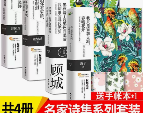 正版共4册 海子诗集汪国真顾城诗集戴望舒诗...