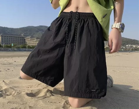 速干短裤男夏季薄款宽松百搭沙滩五分裤男生篮...