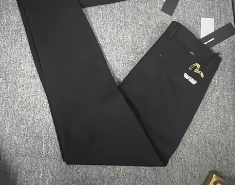 同款福神新款刺绣西裤男网红潮牌修身直筒裤商...