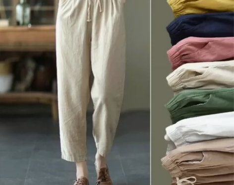 亏本处理棉麻裤子女松紧腰宽松休闲裤夏季新款...