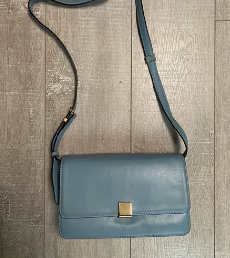 Double M 真皮 斜背 单肩包 清新...