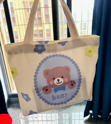 可爱森系手提包帆布包带拉链 ?看看又实用的...