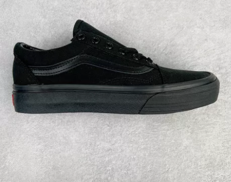 （顶级版本）万斯全黑 黑武士经典硫化低帮 ...