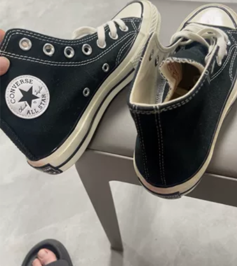 全新36码偏大半码匡威黑色1970s经典款...