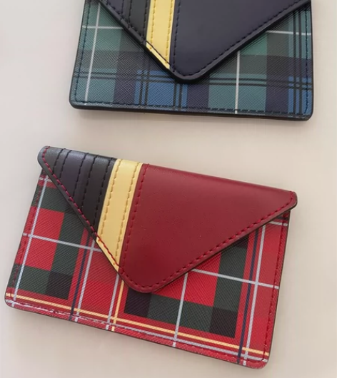不莱玫卡包 苏格兰蓝色格 苏格兰红色格 用...