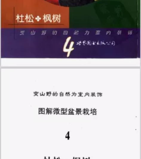 图解微型盆景栽培四杜松枫树pdf书籍，管理...