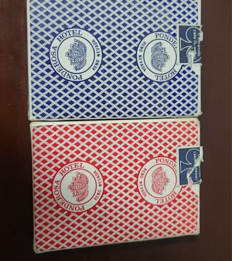 锯齿bee扑克牌一对,红色成色差缺一张jo...