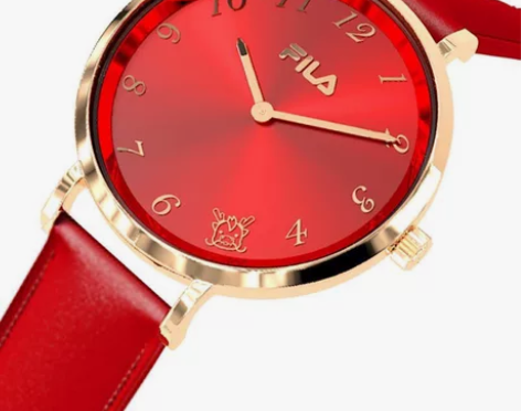 FILA 斐乐 斐乐 简约经典红色女士手表...