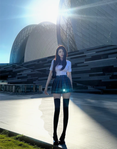 原创大澜jk制服套装裙正版狗短格裙夏季学院...