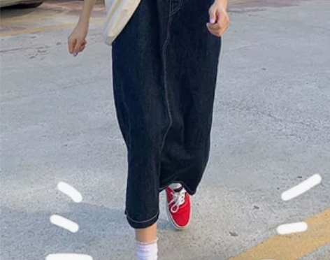 春夏新款大码复古牛仔背带裙女宽松显瘦学生减...