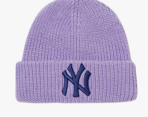 ?MLB韩国正品毛线帽，紫色显肤白，大头勿...