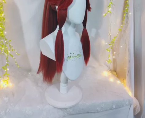 假发定制 不知火舞绯月行cos造型假发 标...