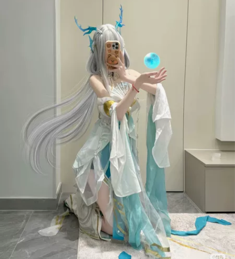 三町目家西施游龙清影cos服 ?假发 没有...