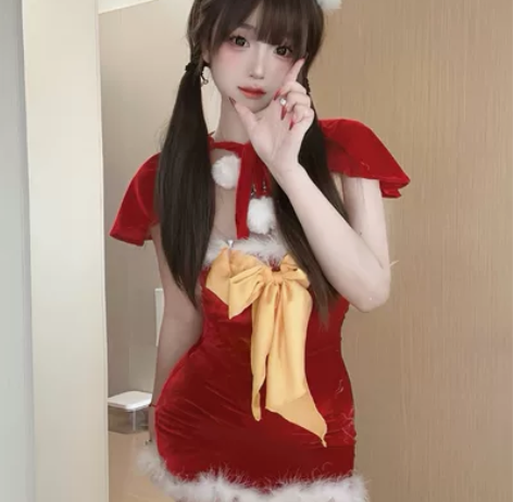 霏慕2024新款纯欲小红帽 斗篷都在全新 ...