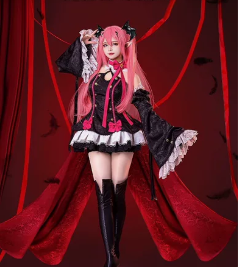 初兽猫 克鲁鲁cos服全套M?假发 （穿一...