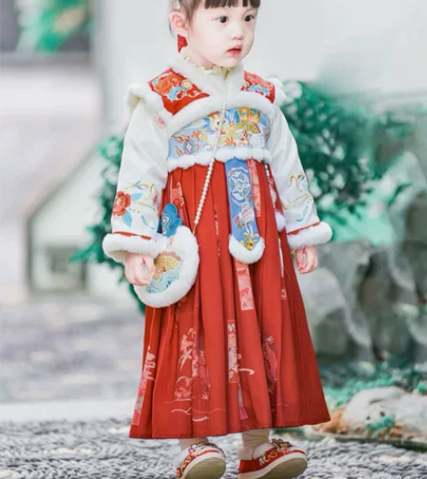 舒栗.岁和女宝宝过年拜年服周岁礼服古装超仙...