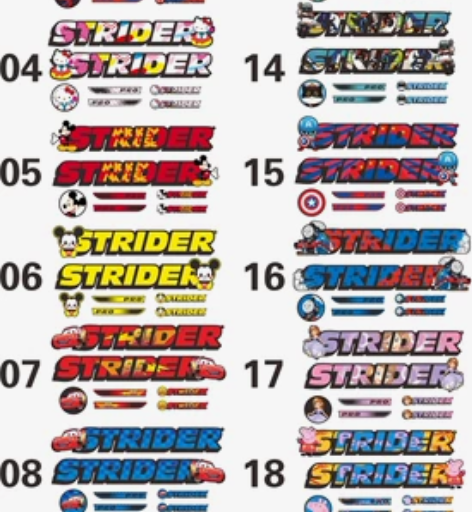 适用于strider儿童平衡车贴纸装饰个性...