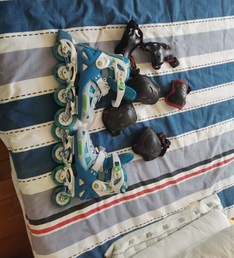 学校订的品牌旱冰鞋，美洲狮尺码35到38码...