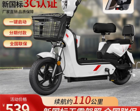 爱玛新日同款新国标电动车男女代步小型电动自...