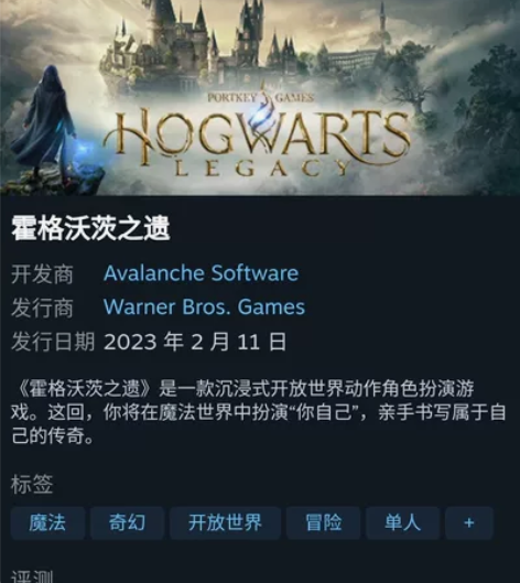 霍格沃茨之遗/霍格沃兹之遗 Steam激活...