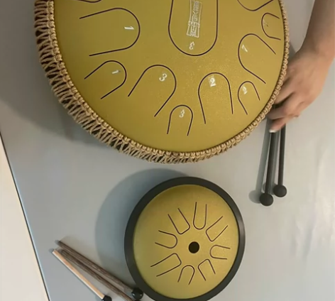 鲁儒钛金钢15音空灵鼓,华蜀碳钢莲花鼓,初...