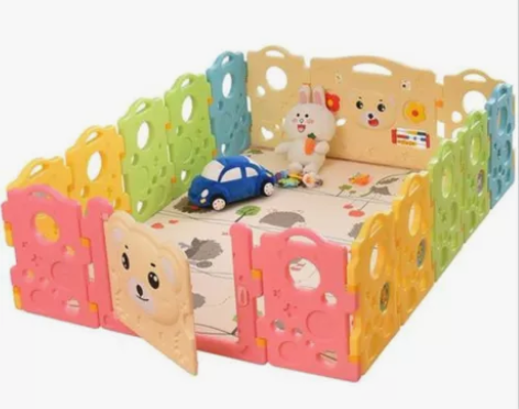 澳乐婴儿玩具游戏围栏【跑跑熊围栏系列】五彩...