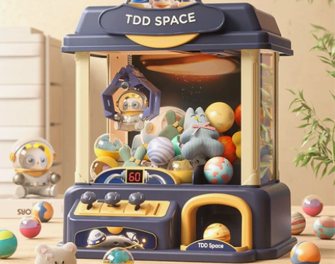 淘嘟嘟儿童抓娃娃机夹公仔小型家用扭蛋机大号...