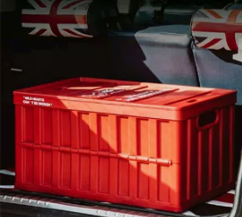 禧天龙户外可折叠收纳箱露营车载箱创意印花储...