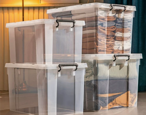 星优家用特大号收纳箱透明清仓塑料加厚整理箱...