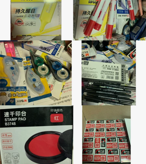 白板笔，黑色粗细两头记号笔，荧光笔分别一元...