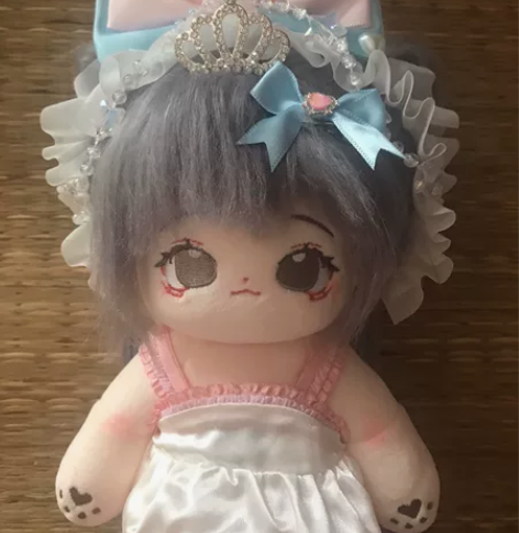 出狼妹棉花娃娃 有出生证 透卡 耳朵尾巴双...