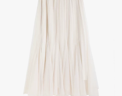 宿本 网纱百褶半身裙大摆a字鱼尾裙2023...