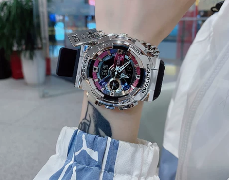 王一博同款小钢炮手表男士运动型机械独角兽电...