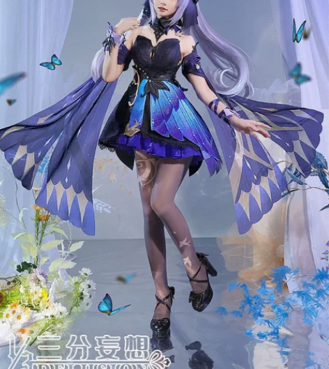 xd售火花动漫家 原神cos服霓裾翩跹刻晴...