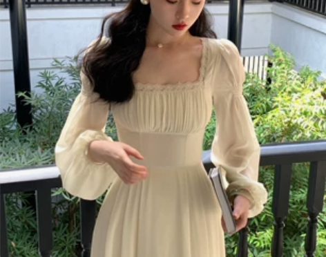 Fdress寄信~《垂丝茉莉》夏季法式原创...