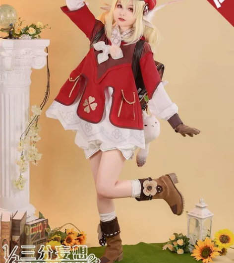 三分妄想原神可莉cos服全套s码 几乎全新...