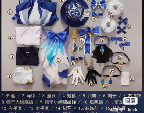 出次元依芙宁娜c服,白芙配件齐全从前娘那里...