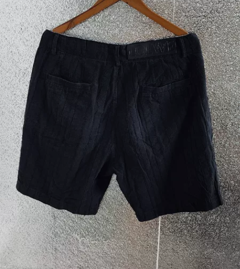 LOEWE 罗意威 男神短裤  黑色 纯棉...