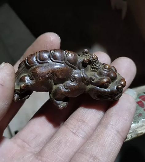 古玩古董铜器摆件老铜器收藏品貔貅摆件招财小...