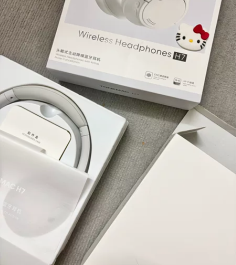 头戴耳机 全新仅拍照 唐麦H7主动降噪头戴...